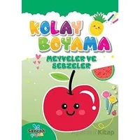 Kolay Boyama Meyveler ve Sebzeler Sancak Çocuk