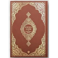 Kuranı Kerim Ve Açıklamalı Karşılıklı Meali Orta Boy ( Bez Cilt Kahverengi)