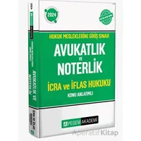 2024 Hukuk Mesleklerine Giriş Sınavı Avukatlık ve Noterlik İcra ve İflas Hukuku Konu Anlatımlı