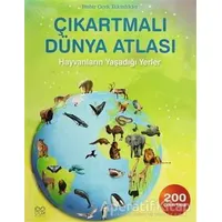 Çıkartmalı Dünya Atlası - Hayvanların Yaşadığı Yerler - Ruth Brocklehurst - 1001 Çiçek Kitaplar