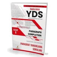 YDS İngilizce Paragraph Completion Issue 8 - Burak Yaşar - Pelikan Tıp Teknik Yayıncılık