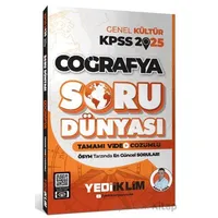 Yediiklim Yayınları 2025 KPSS Genel Kültür Coğrafya Tamamı Video Çözümlü Soru Dünyası