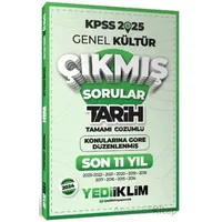 Yediiklim Yayınları 2025 KPSS Genel Kültür Lisans Tarih Konularına Göre Son 11 Yıl Çıkmış Sorular
