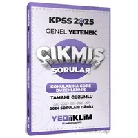 Yediiklim Yayınları 2025 KPSS Genel Yetenek Konularına Göre Düzenlenmiş Çıkmış Sorular