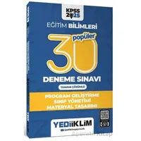 Yediiklim Yayınları 2025 KPSS Eğitim Bilimleri 30 Popüler Program Geliştirme- Sınıf Yönetimi