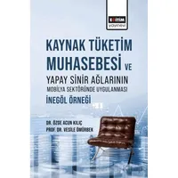 Kaynak Tüketim Muhasebesi Ve Yapay Sinir Ağlarının Mobilya Sektöründe Uygulanması: İnegöl Örneği