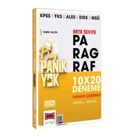 Yargı 2025 KPSS YKS ALES DGS MSÜ Çözümlü Panik Yok Orta Seviye Paragraf 10x20 Deneme