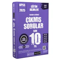 Pegem 2025 KPSS Eğitim Bilimleri Tamamı Çözümlü Çıkmış Sorular Son 10 Yıl