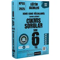 Pegem 2025 KPSS Eğitim Bilimleri Konu Konu Düzenlenmiş Çözümlü Çıkmış Sorular Son 6 Yıl