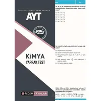 AYT Kimya Yaprak Test - Kolektif - Pegem Akademi Yayıncılık