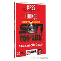 Hocawebde Yayınları Kpss 2024 Türkçe Son 100 lük Tamamı Çözümlü Sorular