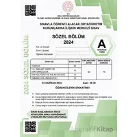2024 LGS Tıpkıbasım Sözel Bölüm A Kitapçık Türü - Kolektif - Evrensel İletişim Yayınları