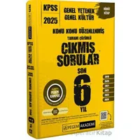 2025 KPSS Genel Yetenek Genel Kültür Konu Konu Düzenlenmiş Tamamı Çözümlü Çıkmış Sorular Son 6 Sınav