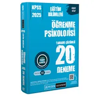 Pegem 2025 KPSS Öğrenme Psikolojisi Tamamı Çözümlü 20 Deneme