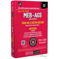 2025 MEB-AGS Konu Anlatımlı Türk Milli Eğitim Sistemi-Mevzuat - Kollektif - Pegem Akademi Yayıncılık