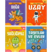 4+ Yaş Eğitici Oyunlar Serisi (4 Kitap) Floki Çocuk