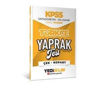 YEDİİKLİM YAYINLARI 2026 KPSS ORTAÖĞRETİM-ÖNLİSANS TÜRKÇE ÇEK KOPART YAPRAK TEST
