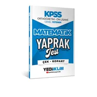 YEDİİKLİM YAYINLARI 2026 KPSS ORTAÖĞRETİM-ÖNLİSANS MATEMATİK ÇEK KOPART YAPRAK TEST