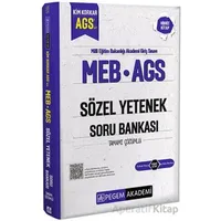 MEB AGS Kim Korkar Sözel Yetenek Soru Bankası Tamamı Çözümlü - Kollektif - Pegem Akademi Yayıncılık