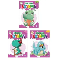 Dinozor Boyama Seti (3 Kitap) Dokuz Çocuk