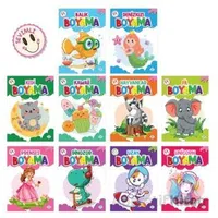 Sevimli Boyama Seti (10 Kitap) Dokuz Çocuk