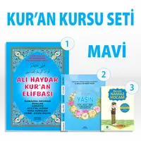 Kur’an Kursu Seti - Mavi (Elifba - Namaz Hocası - Yasin) Haktan Yayınları