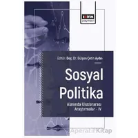 Sosyal Politika Alanında Uluslararası Araştırmalar – IV