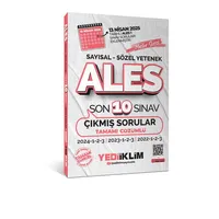 ALES Master Serisi Çözümlü Son 10 Sınav Çıkmış Sorular Yediiklim Yayınevi