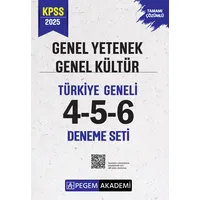 Pegem 2025 KPSS Tamamı Çözümlü Türkiye Geneli 4-5-6 (3’lü Deneme Seti)
