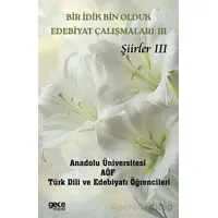 Bir İdik Bin Olduk Edebiyat Çalışmaları III - Şiirler III - Kolektif - Gece Kitaplığı