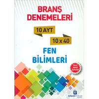 AYT Fen Bilimleri 10 lu Branş Denemeleri Başarıyorum Yayınları