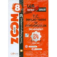 8.Sınıf LGS Zoom T.C. İnkılap Tarihi ve Atatürkçülük 24 lü Deneme Sınavı Günay Yayınları