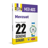 2026 AGS Mevzuat Tamamı Çözümlü 22 Deneme Sınavı Data Yayınları