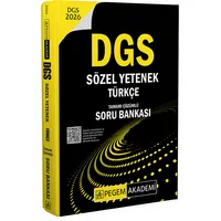 Pegem 2026 DGS Sözel Yetenek Türkçe Tamamı Çözümlü Soru Bankası