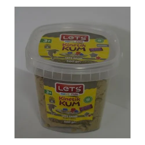 Lets Kinetik Kum 500 gr. Naturel Plastik Kutu
