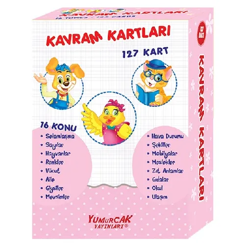 Kavram Kartları 127 Kart - Yumurcak Yayınları