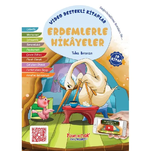 Erdemlerle Hikayeler Seti (10 Kitap) - Tuba Bozcan - Yumurcak Yayınları