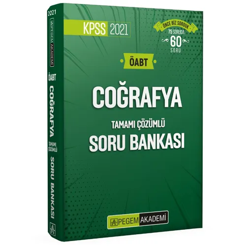 Pegem 2021 KPSS ÖABT Coğrafya Tamamı Çözümlü Soru Bankası