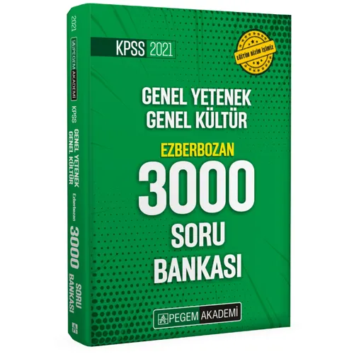 Pegem 2021 KPSS Lisans Ezberbozan 3000 Soru Bankası
