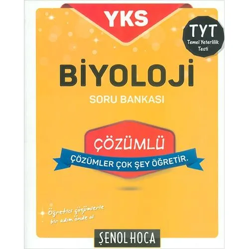 YKS TYT Biyoloji Çözümlü Soru Bankası Şenol Hoca Yayınları