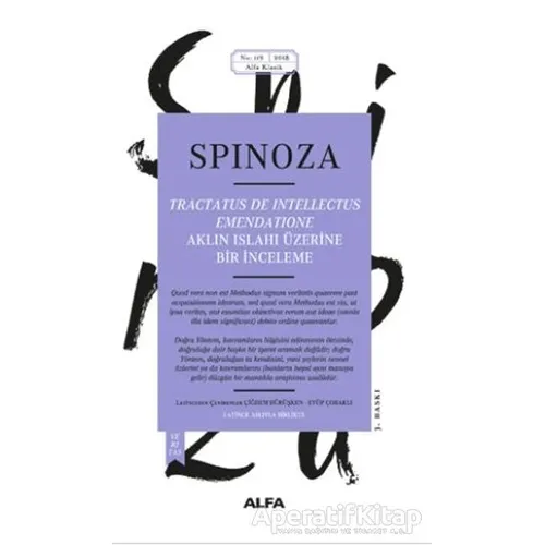 Aklın Islahı Üzerine Bir İnceleme - Benedictus de Spinoza - Alfa Yayınları
