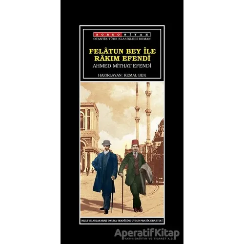 Felatun Bey ile Rakım Efendi - Ahmet Mithat - Bordo Siyah Yayınları