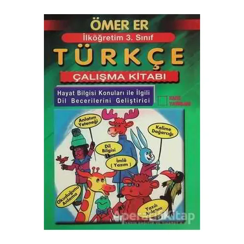 İlköğretim 3. Sınıf Türkçe Çalışma Kitabı - Ömer Er - Kare Yayınları - Okuma Kitapları