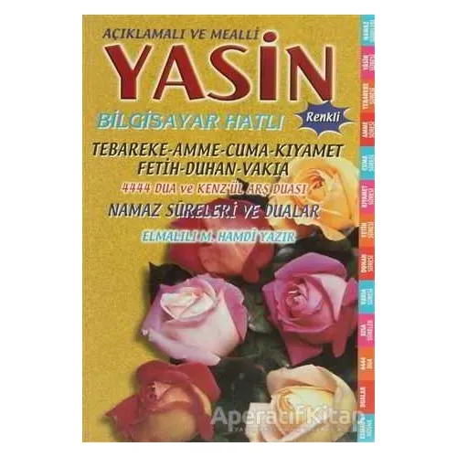 Açıklamalı ve Mealli Yasin Bilgisayar Hatlı Renkli - Merve Yayınları