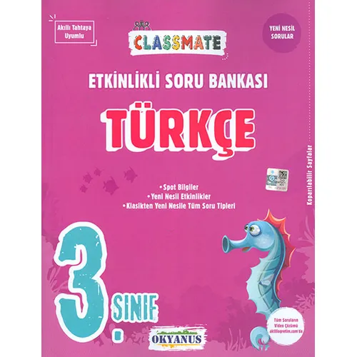 3.Sınıf Türkçe ClassMate Soru Bankası Okyanus Yayınları