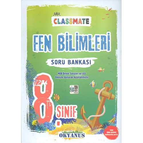8.Sınıf Classmate Fen Bilimleri Soru Bankası Okyanus Yayınları