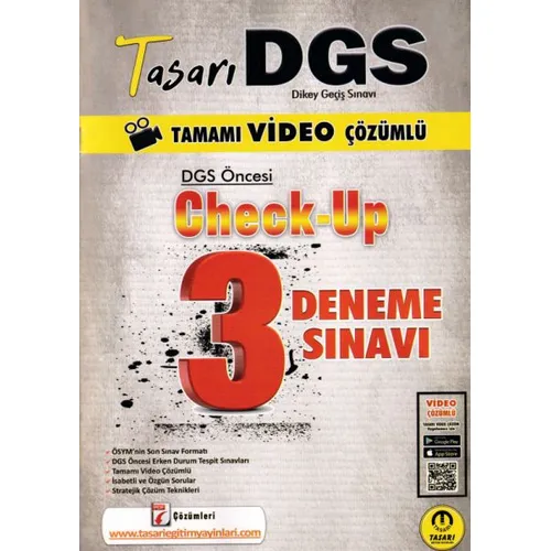 Tasarı 2021 DGS Öncesi Check Up Video Çözümlü 3 Deneme