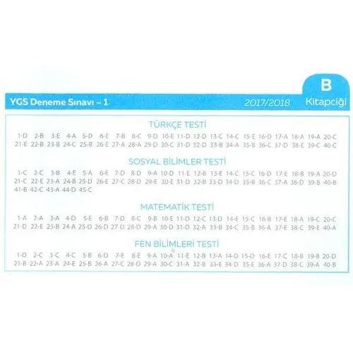 Nego YGS 1-B Deneme Sınavı