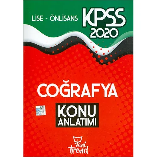 Yeni Trend 2020 KPSS Lise ÖnLisans Coğrafya Konu Anlatımı