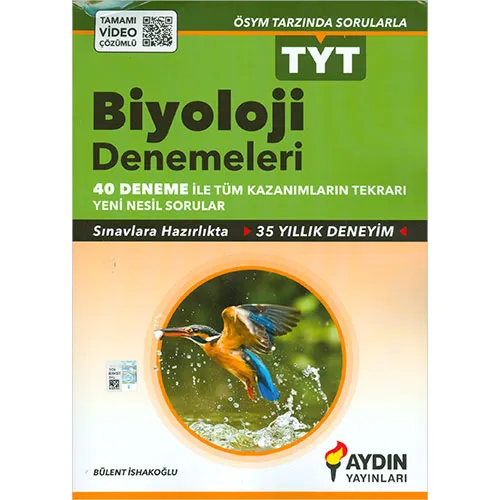 TYT Biyoloji 40lı Deneme Aydın Yayınları